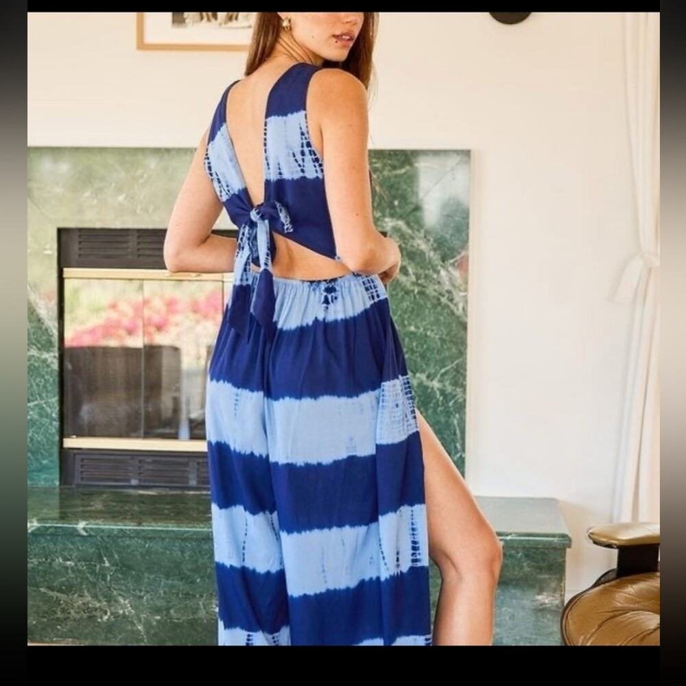 NWT Lulu’s On The Groove Tie Dye Jumpsuit